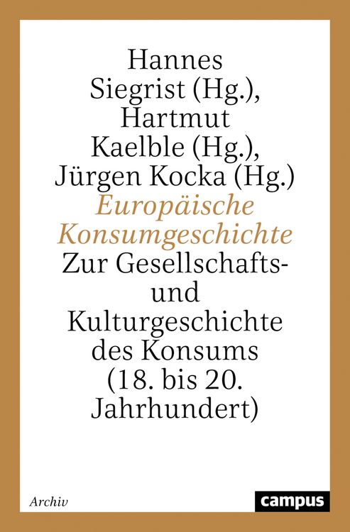 Produktbild: Europ&auml;ische Konsumgeschichte