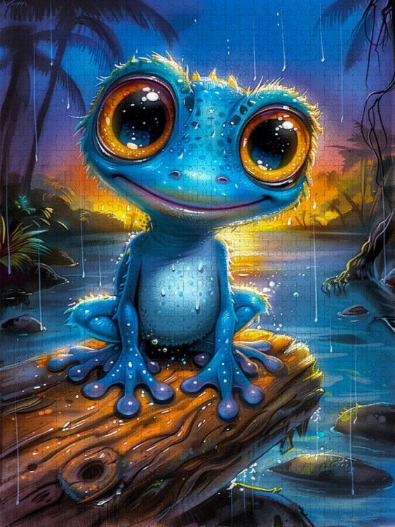 Produktbild: CALVENDO Puzzle Nicht schleimig. Nur stilvoll gl&auml;nzend | 1000 Teile Lege-Gr&ouml;&szlig;e 64x48cm Foto-Puzzle f&uuml;r gl&uuml;ckliche Stunden
