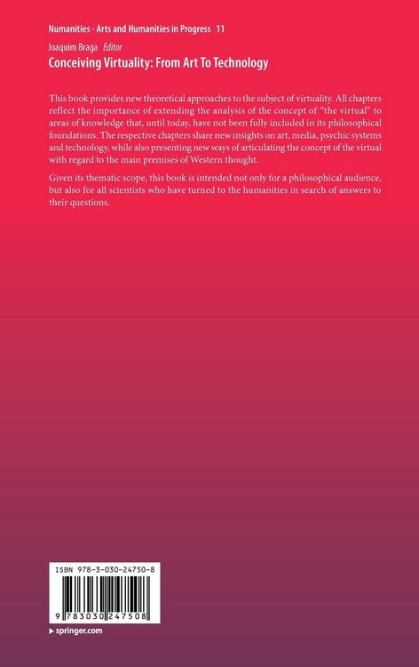 Produktbild: Conceiving Virtuality: From Art To Technology