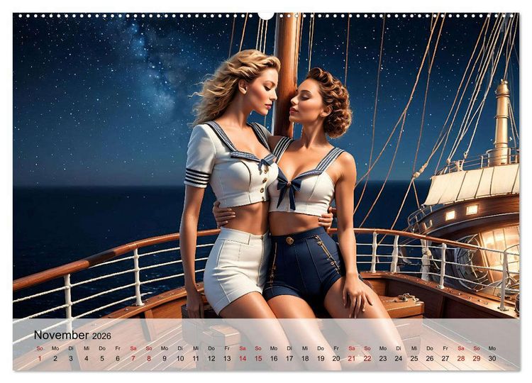 Produktbild: Maritime Leidenschaft - Sonne, Meer und hei&szlig;e Flirts (Wandkalender 2026 DIN A2 quer), CALVENDO Monatskalender