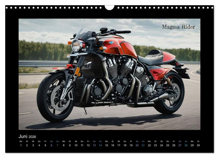 Produktbild: Verr&uuml;ckte 2-Rad Fantasien einer KI (Wandkalender 2026 DIN A3 quer), CALVENDO Monatskalender