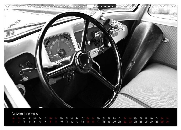 Produktbild: Citro&euml;n 11 CV Traction Avant in schwarzweiss (Wandkalender 2025 DIN A3 quer), CALVENDO Monatskalender