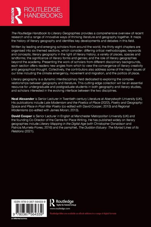 Produktbild: The Routledge Handbook of Literary Geographies