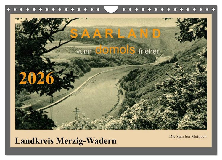 Produktbild: Saarland - vunn domols (frieher), Landkreis Merzig-Wadern (Wandkalender 2026 DIN A4 quer), CALVENDO Monatskalender