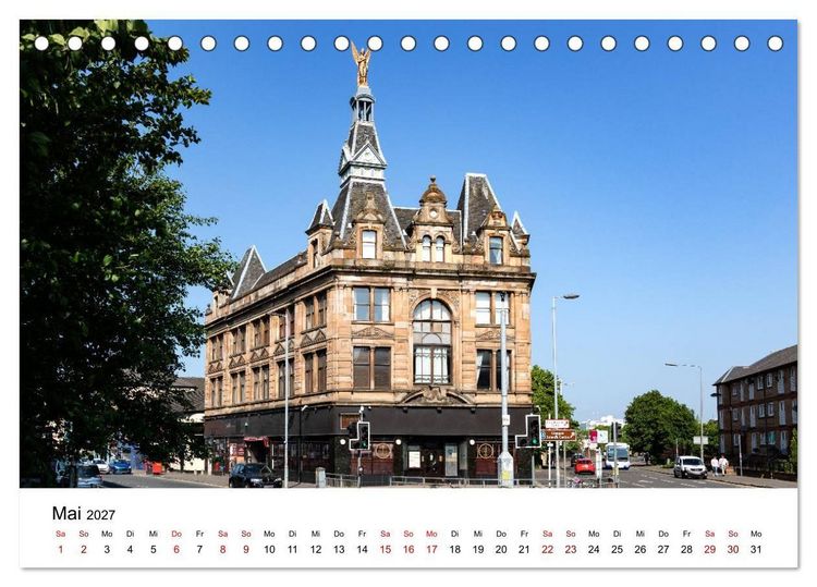 Produktbild: Faszination Glasgow (Tischkalender 2027 DIN A5 quer), CALVENDO Monatskalender