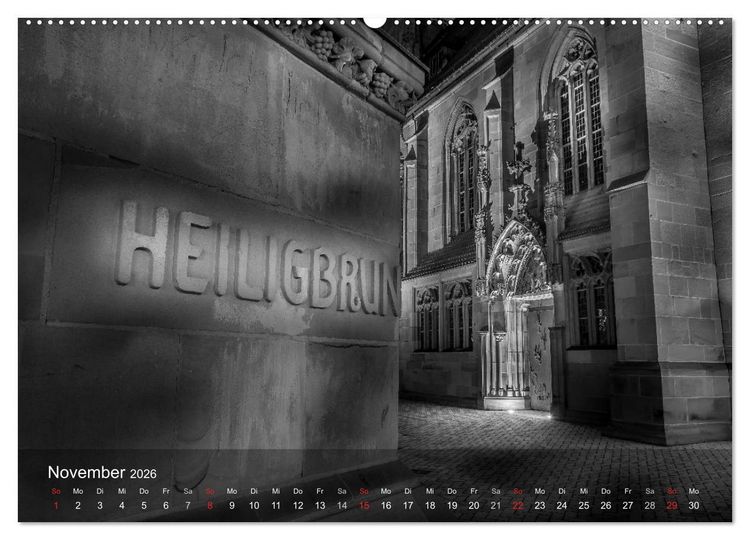 Produktbild: Heilbronn bei Nacht (hochwertiger Premium Wandkalender 2026 DIN A2 quer), Kunstdruck in Hochglanz