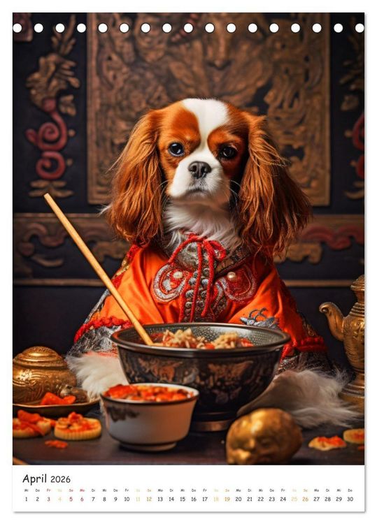 Produktbild: Hunde & Ramen - Ein Jahr voller Genuss und Freude (Tischkalender 2026 DIN A5 hoch), CALVENDO Monatskalender