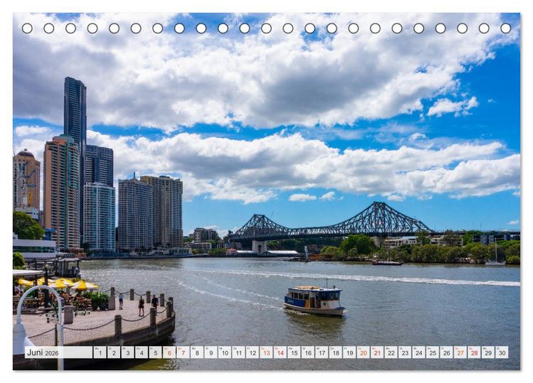 Produktbild: Brisbane Stadtansichten (Tischkalender 2026 DIN A5 quer), CALVENDO Monatskalender