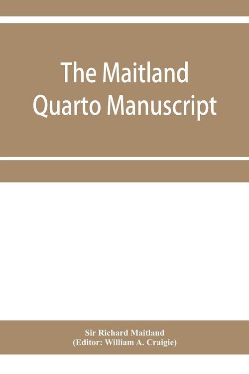 Produktbild: The Maitland quarto manuscript