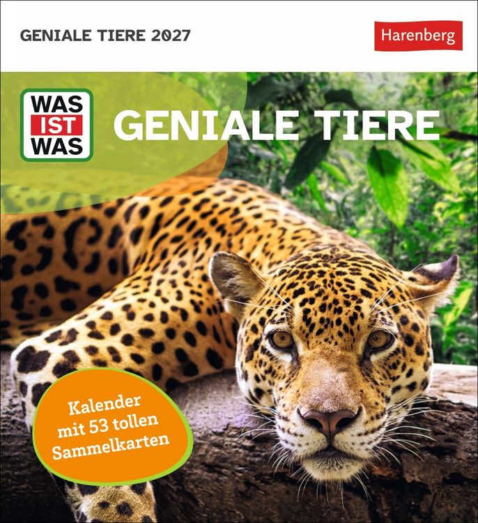 Produktbild: WAS IST WAS Geniale Tiere Postkartenkalender 2027 - Kalender mit 53 Sammelkarten