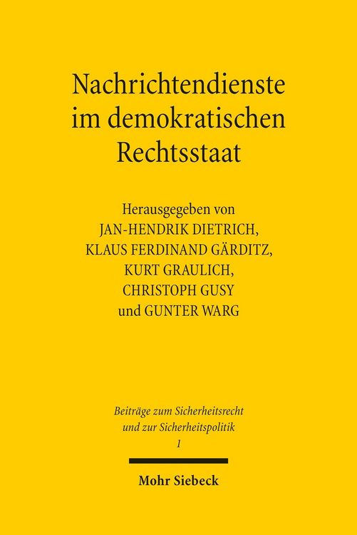 Produktbild: Nachrichtendienste im demokratischen Rechtsstaat