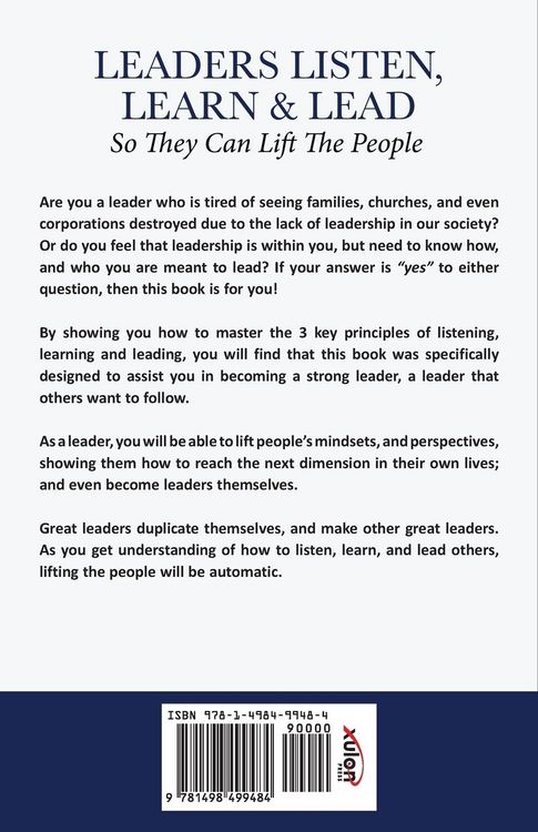 Produktbild: Leaders Listen, Learn and Lead