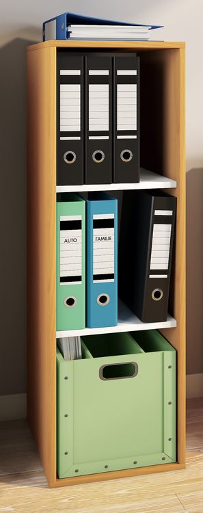 Produktbild: Holz B&uuml;ro Regal B&uuml;cher Ordner Aktenregal Lona l 3f