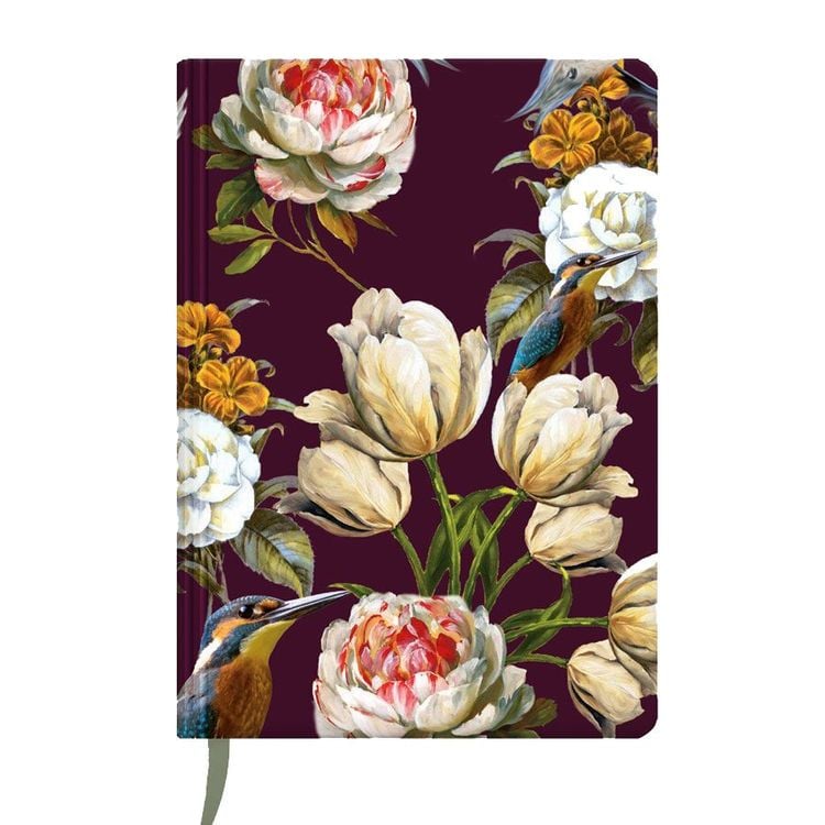 Produktbild: Notizbuch A5 Hardcover Eisvogel bordeaux