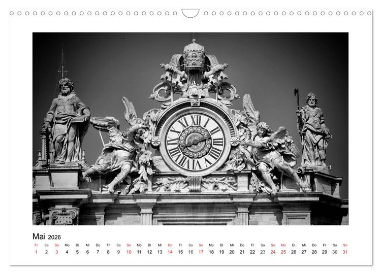 Produktbild: ROM Monochrom (Wandkalender 2026 DIN A3 quer), CALVENDO Monatskalender