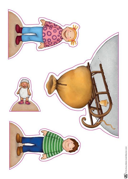 Produktbild: Emma und Paul feiern Nikolaus. Erz&auml;hlschienen-Figurenset