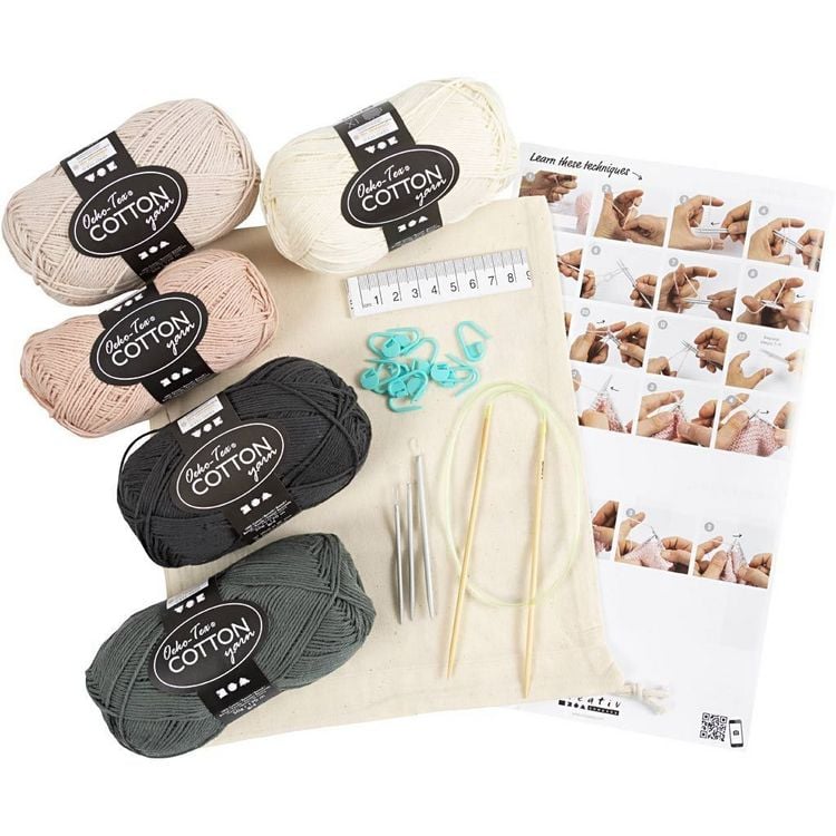 Produktbild: Creativ Company DIY Sets Stricken & H&auml;keln Starter Kreativ Set Stricken, Kreativ Box