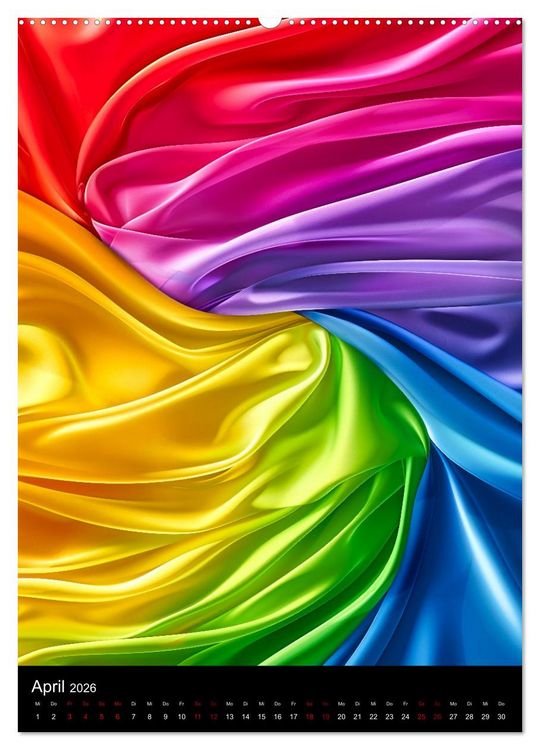 Produktbild: Tanz der Farben - Bunt durch das Jahr (hochwertiger Premium Wandkalender 2026 DIN A2 hoch), Kunstdruck in Hochglanz