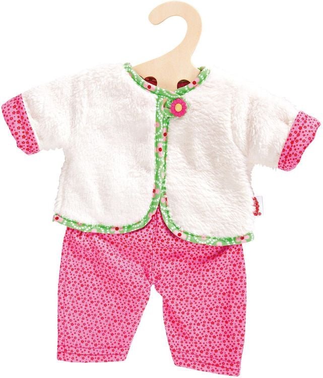 Produktbild: Heless - Puppen-Kuschelige Wendejacke Blumi mit Hose, 2teilig, Gr. 35-45 cm