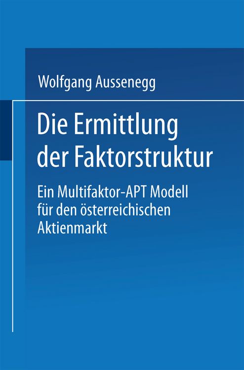 Produktbild: Die Ermittlung der Faktorstruktur
