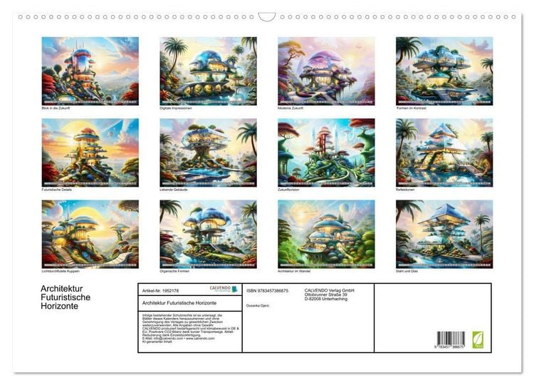 Produktbild: Architektur Futuristische Horizonte (Wandkalender 2026 DIN A2 quer), CALVENDO Monatskalender