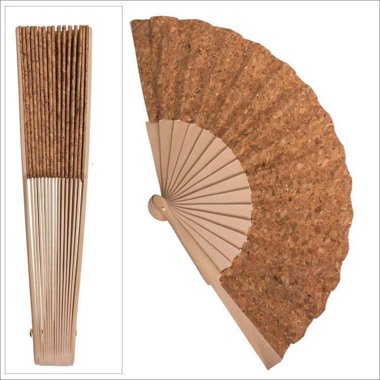 Produktbild: Holz-F&auml;cher mit Kork, ca. 24 cm
