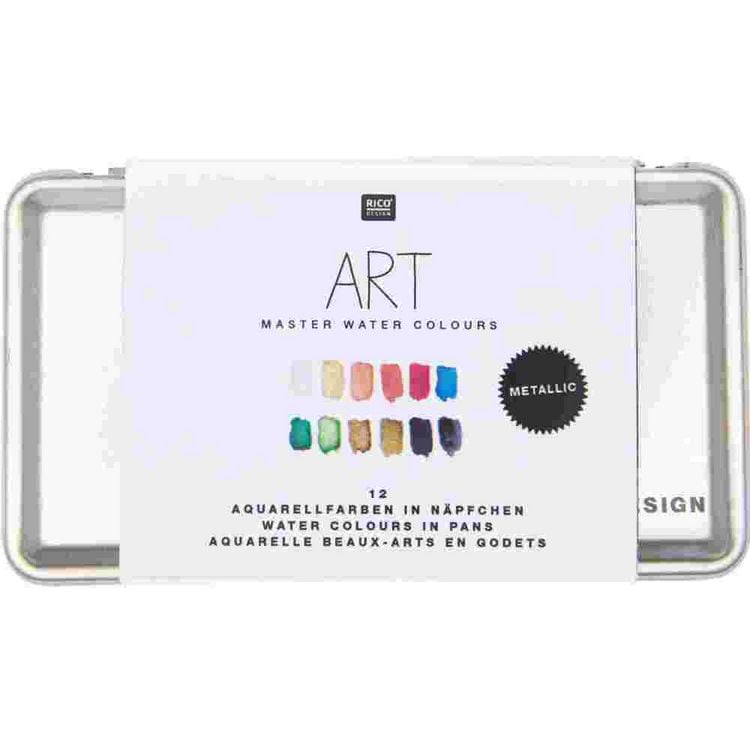 Produktbild: ART Master Aquarell Metallic 12 x 1/2 N&auml;pfchen