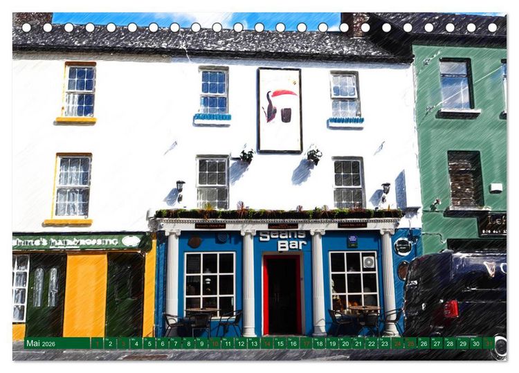 Produktbild: Irish Pubfronts - Irlands urige Kneipen (Tischkalender 2026 DIN A5 quer), CALVENDO Monatskalender