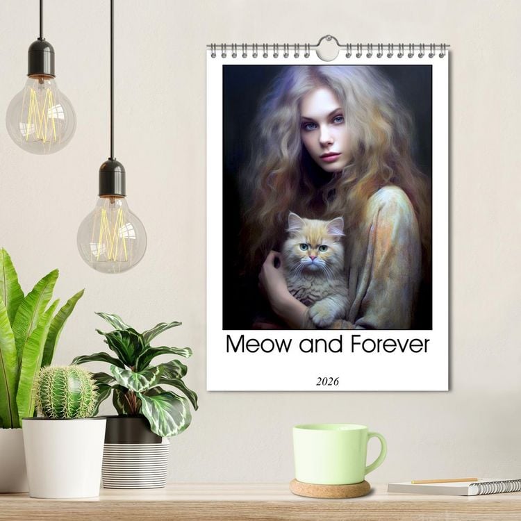 Produktbild: Meow and Forever (Wall Calendar 2026 DIN A4 portrait), CALVENDO 12 Month Wall Calendar