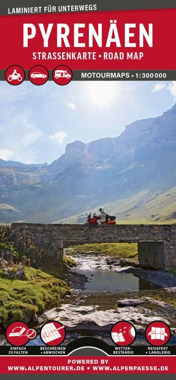 Bild vom Artikel MoTourMaps Pyrenäen (Frankreich - Spanien) Auto- und Motorradkarte 1:300.000 vom Autor MoTourMedia