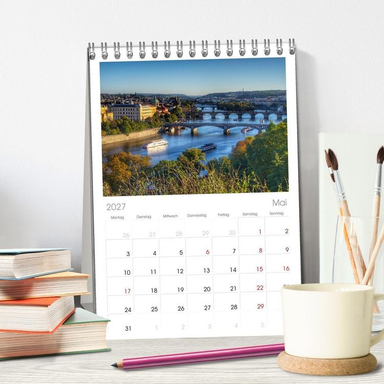 Produktbild: Tischplaner 2027 - Prag. Du bist so sch&ouml;n (A5 Tischkalender zum Aufstellen) CALVENDO