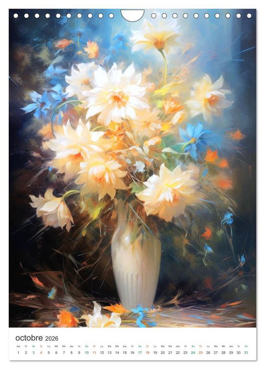 Produktbild: Vases en fleur (Calendrier mural 2026 DIN A4 horizontal), CALVENDO calendrier mensuel