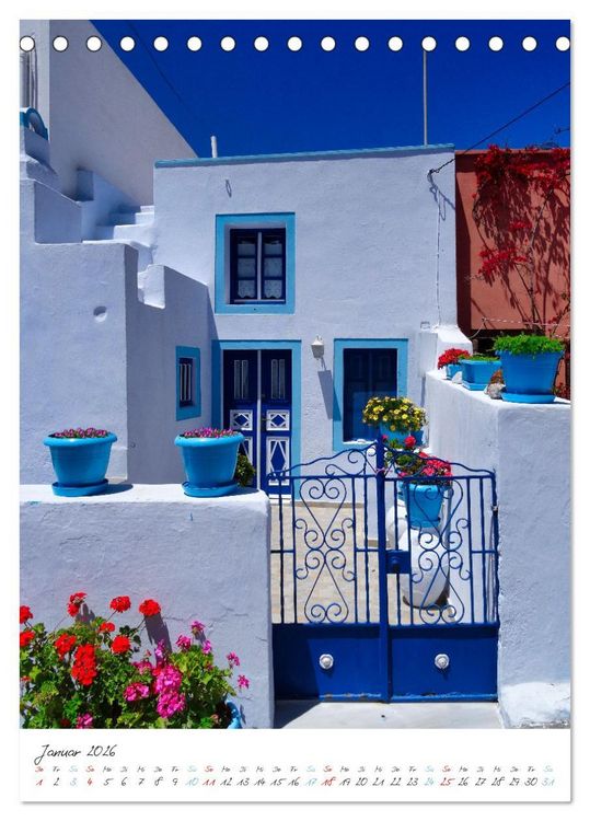 Produktbild: Santorini im Focus (Tischkalender 2026 DIN A5 hoch), CALVENDO Monatskalender