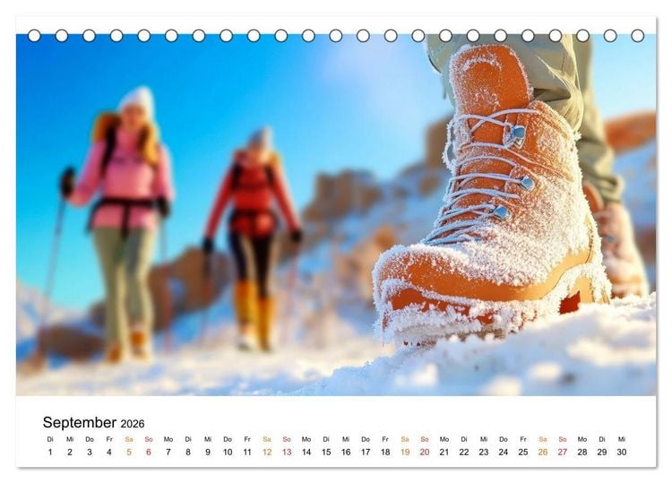 Produktbild: Unser Winter - Flocken, Fun und Freunde (Tischkalender 2026 DIN A5 quer), CALVENDO Monatskalender
