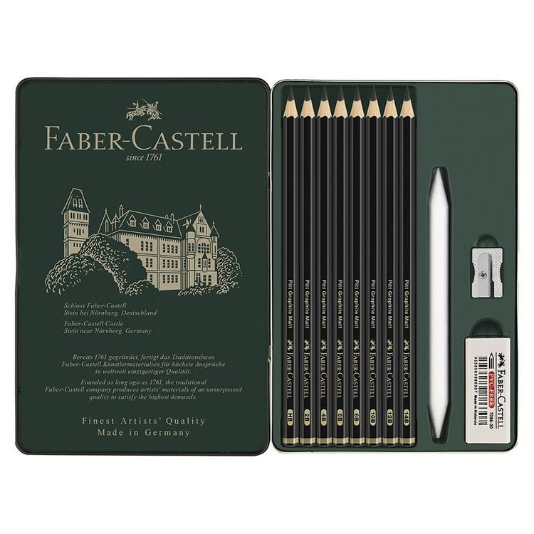 Produktbild: Faber-Castell Pitt Graphite Matt Set, 11er Metalletui