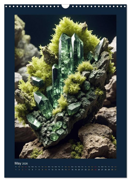 Produktbild: Fantastic Minerals - Mysterious Treasures (Wall Calendar 2026 DIN A3 portrait), CALVENDO 12 Month Wall Calendar