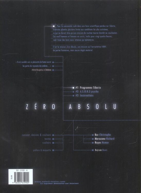 Produktbild: Zero absolu t01 programme siberia