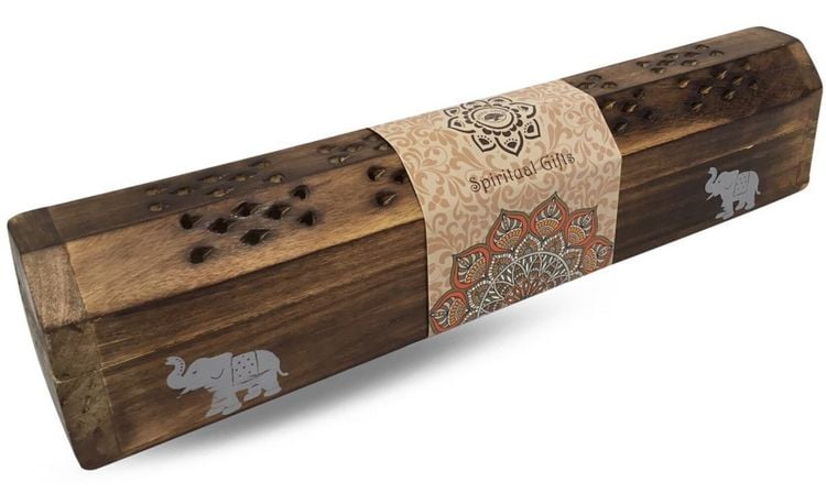 Produktbild: India Truhe "Elefant" Holz 30x6cm, R&auml;ucherst&auml;bchenhalter