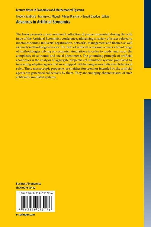 Produktbild: Advances in Artificial Economics