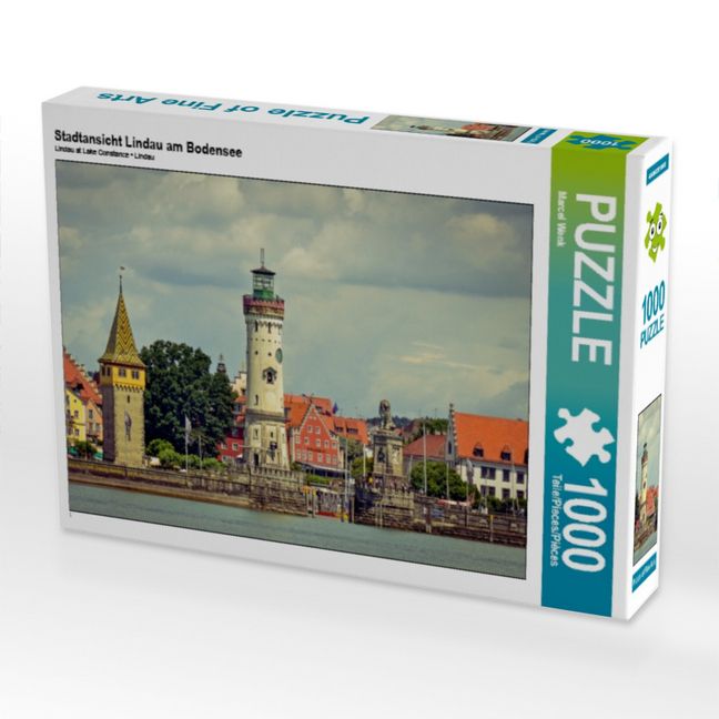Produktbild: CALVENDO Puzzle Stadtansicht Lindau am Bodensee | 1000 Teile Lege-Gr&ouml;&szlig;e 64x48cm Foto-Puzzle f&uuml;r gl&uuml;ckliche Stunden