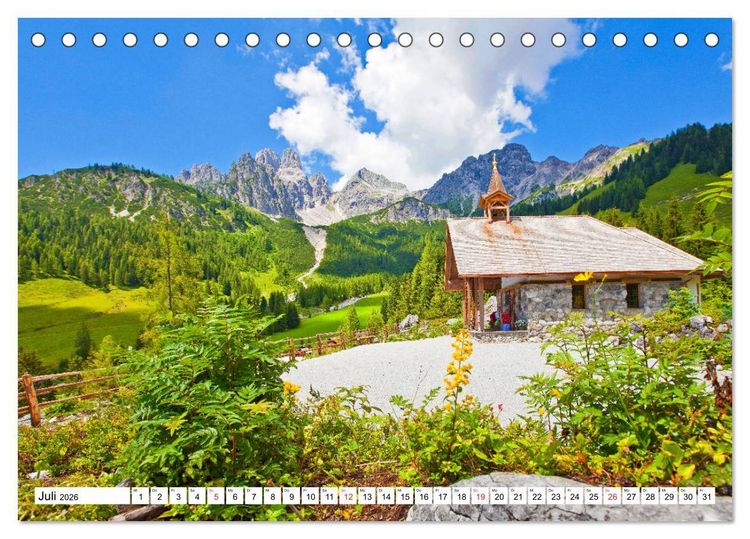 Produktbild: Gr&uuml;&szlig;e aus Filzmoos (Tischkalender 2026 DIN A5 quer), CALVENDO Monatskalender