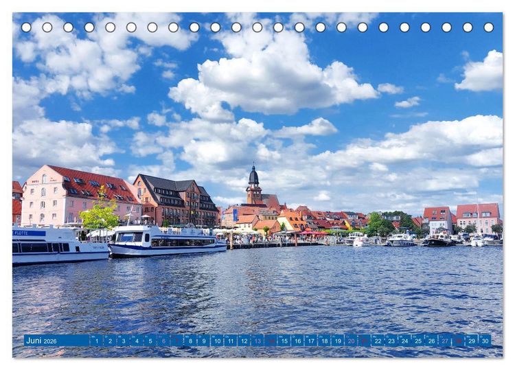 Produktbild: An der Mecklenburgischen Seenplatte Malchow und Waren/M&uuml;ritz (Tischkalender 2026 DIN A5 quer), CALVENDO Monatskalender