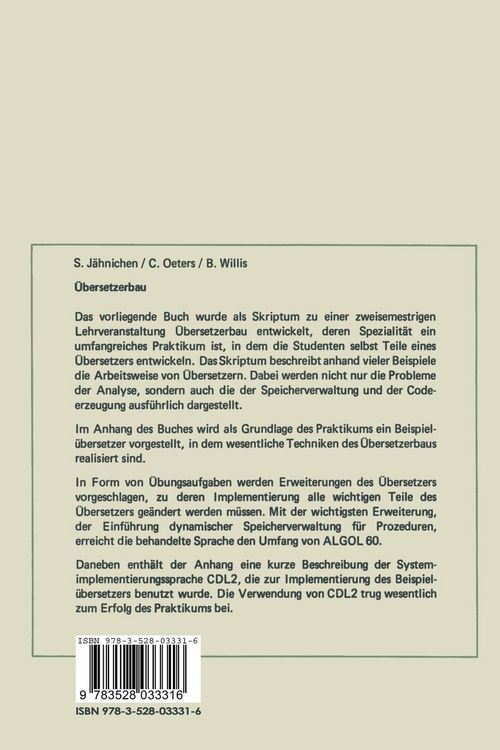 Produktbild: &Uuml;bersetzerbau
