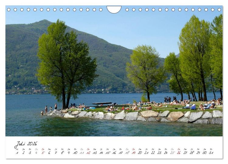 Produktbild: Motive rund um den See Lago Maggiore (Wandkalender 2026 DIN A4 quer), CALVENDO Monatskalender