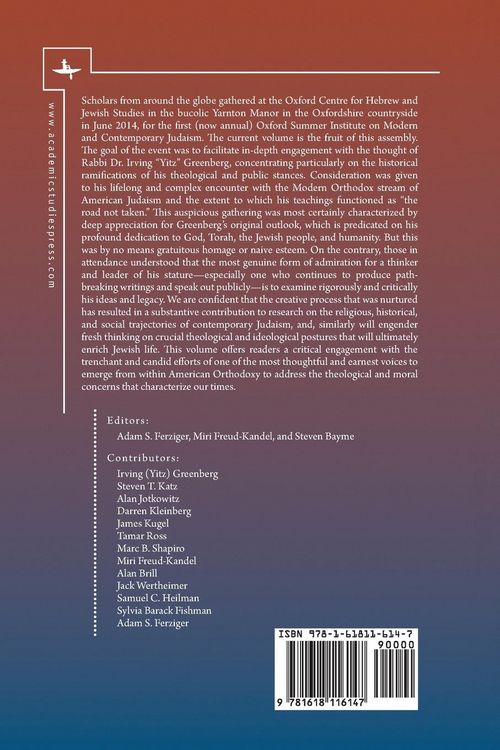 Produktbild: Yitz Greenberg and Modern Orthodoxy