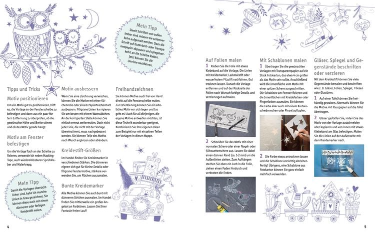 Produktbild: Vorlagenmappe Fensterdeko mit dem Kreidemarker - Frohes Fest!