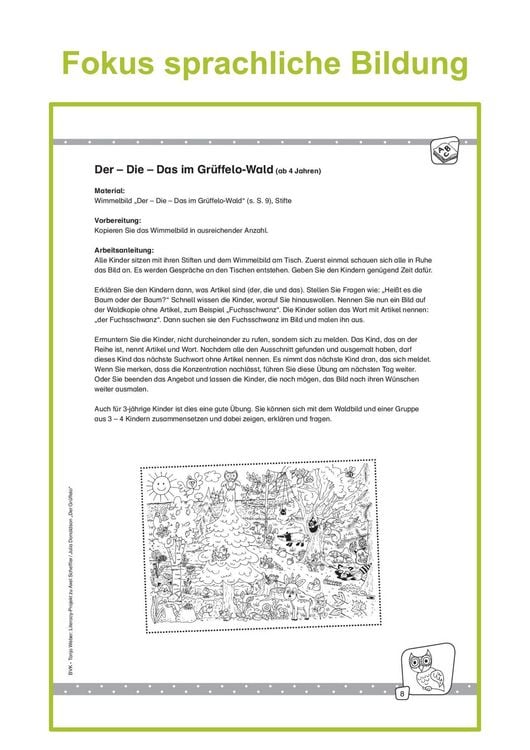 Produktbild: Literacy-Projekt zum Bilderbuch Der Gr&uuml;ffelo