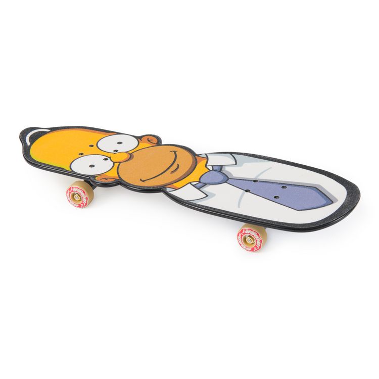 Produktbild: Tech Deck, Handboard mit Santa Cruz und Homer von The Simpsons, Mini-Skateboard f&uuml;r Tricks mit den H&auml;nden