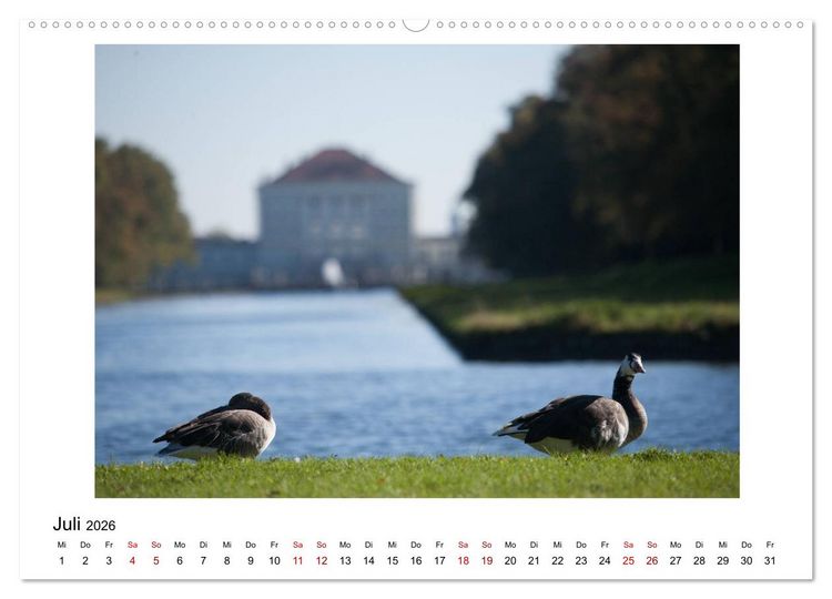 Produktbild: Nymphenburger Park (hochwertiger Premium Wandkalender 2026 DIN A2 quer), Kunstdruck in Hochglanz