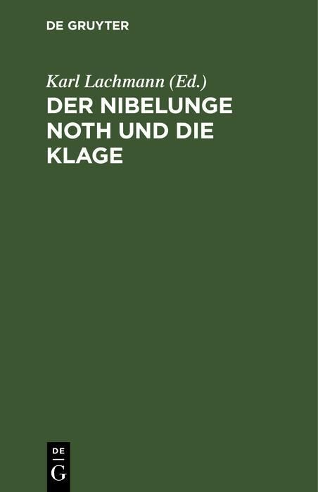 Produktbild: Der Nibelunge Noth und die Klage